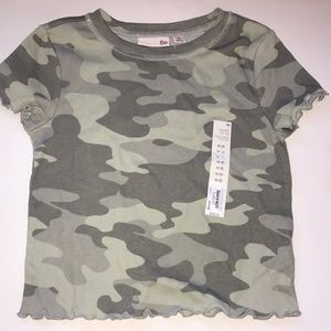 So Brand Tiny Tee Girls Size 8 Medium NWT Camo Green